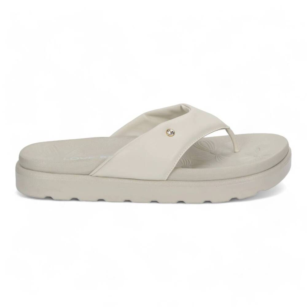 NEW LOVE RIO women's leblon seaside thong sandal in off white